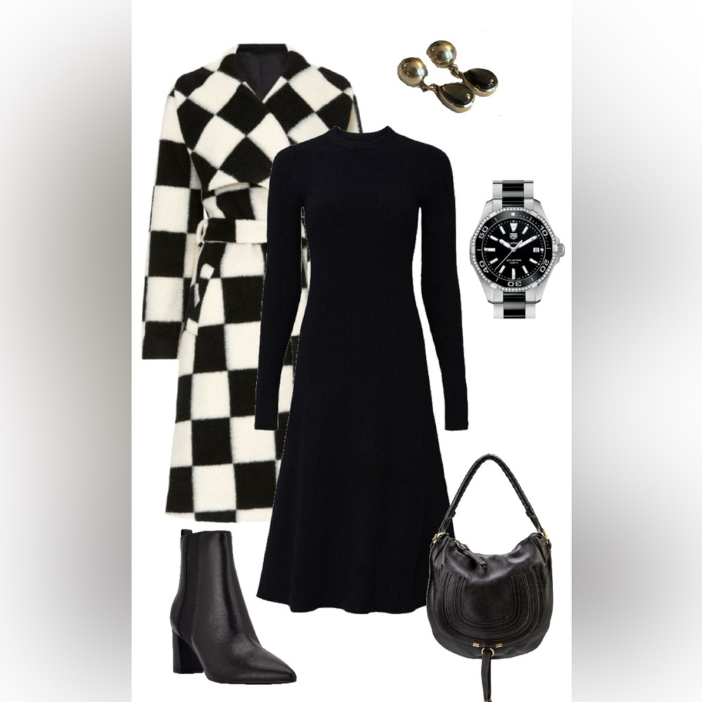Caara Black Ribbed Sweater Dress - Picture 8 of 9